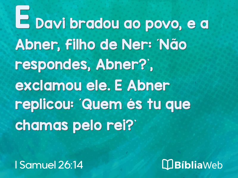 I Samuel 26:14 em imagem para compartilhar