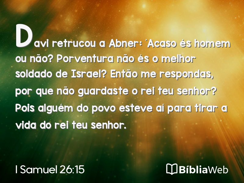 I Samuel 26:15 em imagem para compartilhar