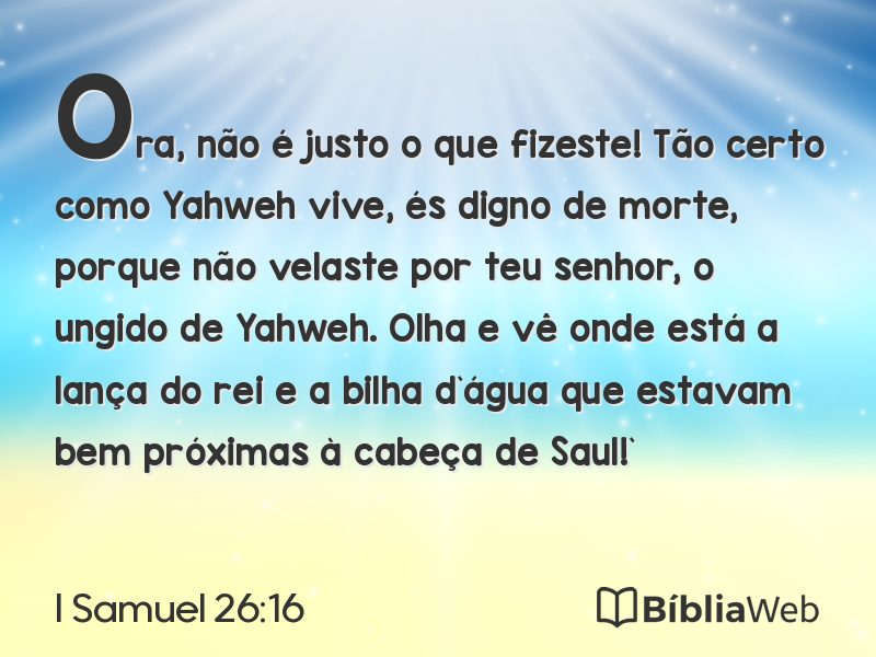 I Samuel 26:16 em imagem para compartilhar