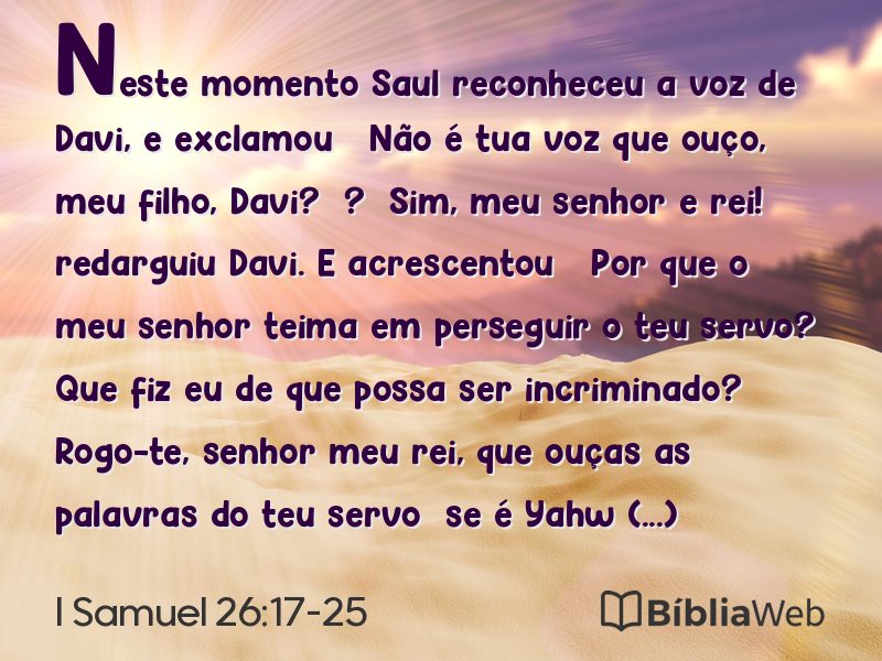 I Samuel 26:17-25 em imagem para compartilhar