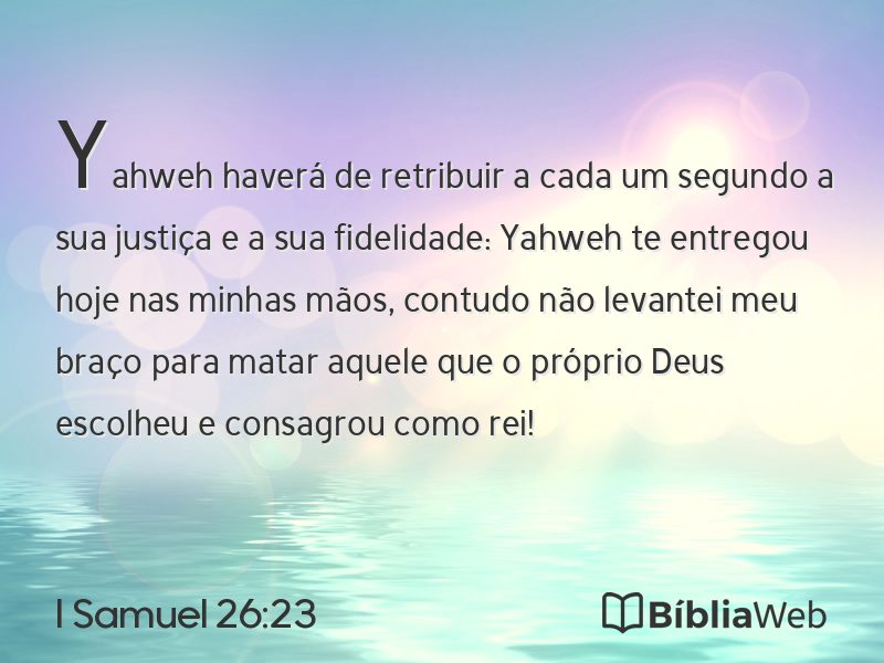 I Samuel 26:23 em imagem para compartilhar