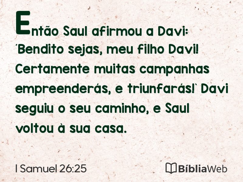 I Samuel 26:25 em imagem para compartilhar
