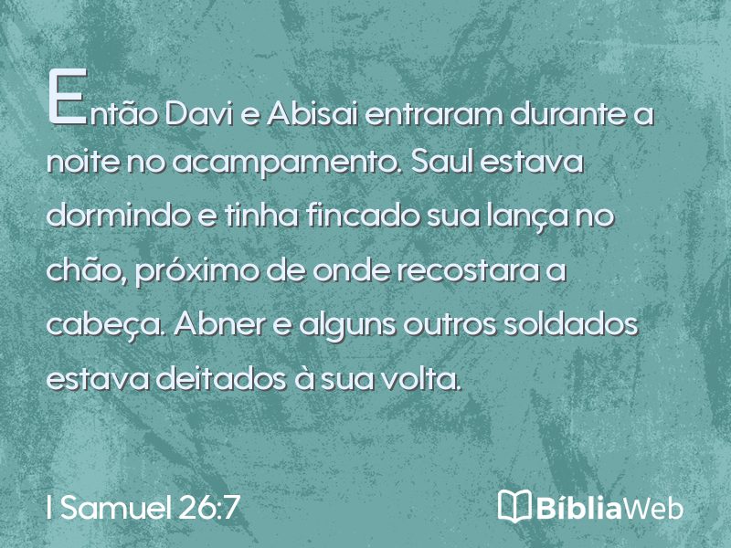 I Samuel 26:7 em imagem para compartilhar