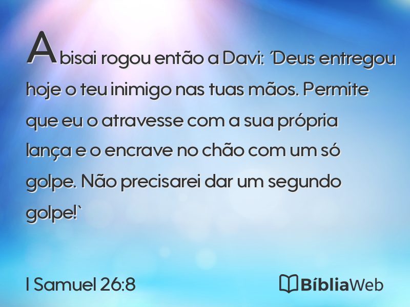 I Samuel 26:8 em imagem para compartilhar