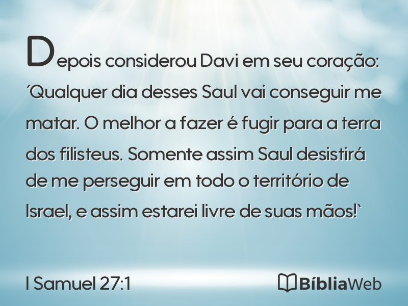 I Samuel 27:1 em imagem para compartilhar
