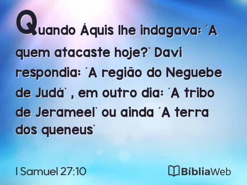 I Samuel 27:10 em imagem para compartilhar