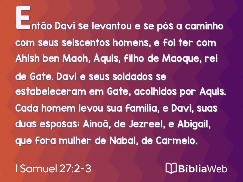 I Samuel 27:2-3 em imagem para compartilhar