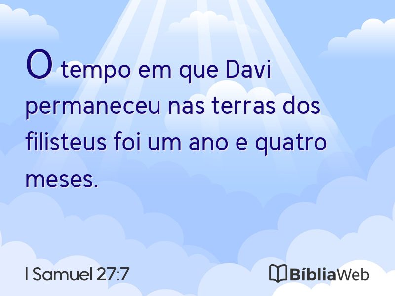 I Samuel 27:7 em imagem para compartilhar