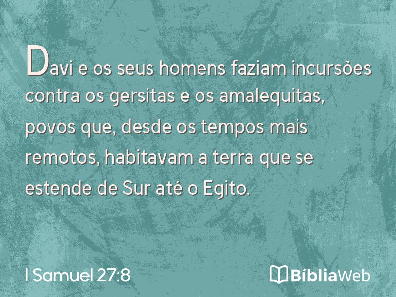 I Samuel 27:8 em imagem para compartilhar