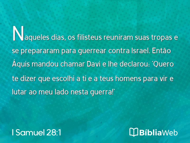 I Samuel 28:1 em imagem para compartilhar