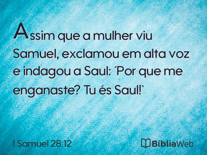 I Samuel 28:12 em imagem para compartilhar