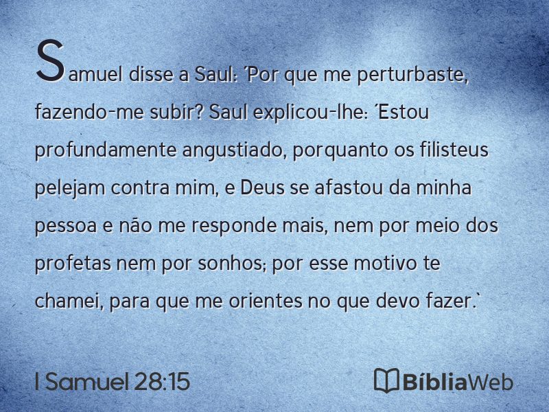 I Samuel 28:15 em imagem para compartilhar