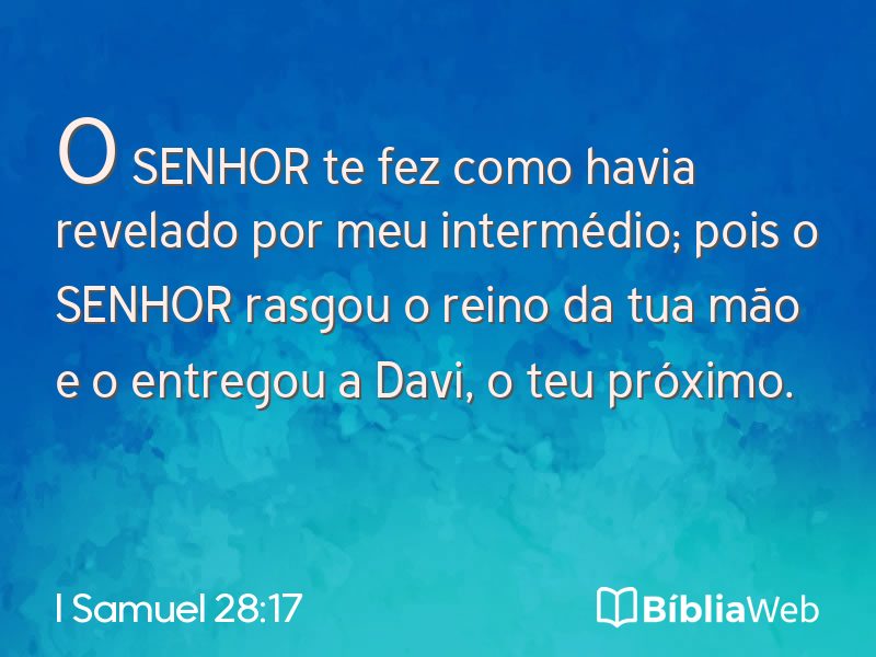 I Samuel 28:17 em imagem para compartilhar
