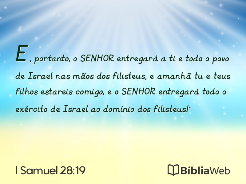 I Samuel 28:19 em imagem para compartilhar