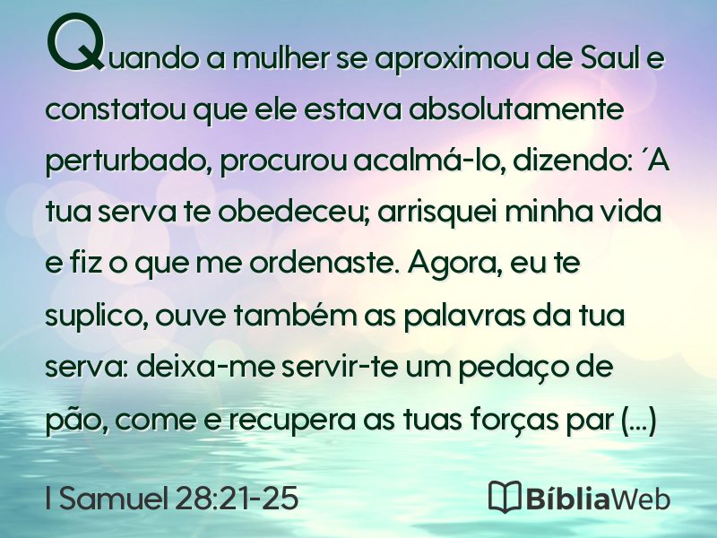 I Samuel 28:21-25 em imagem para compartilhar