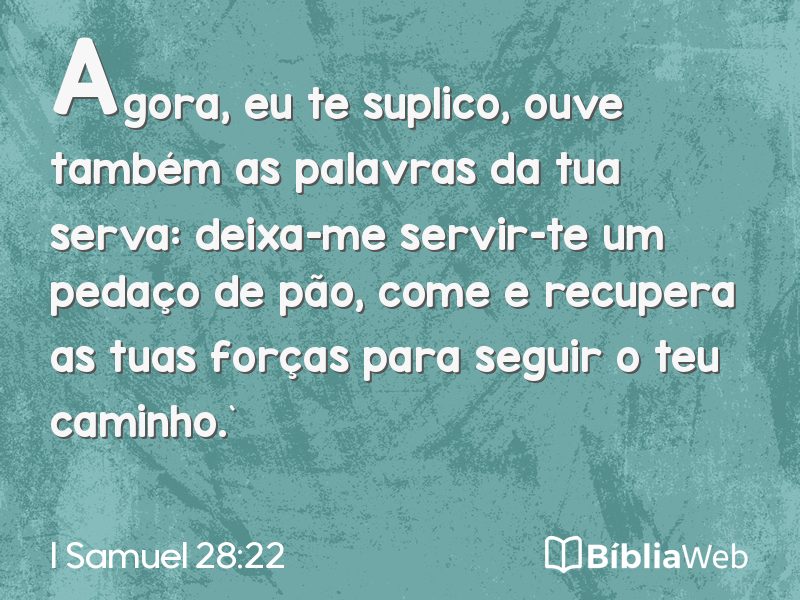 I Samuel 28:22 em imagem para compartilhar