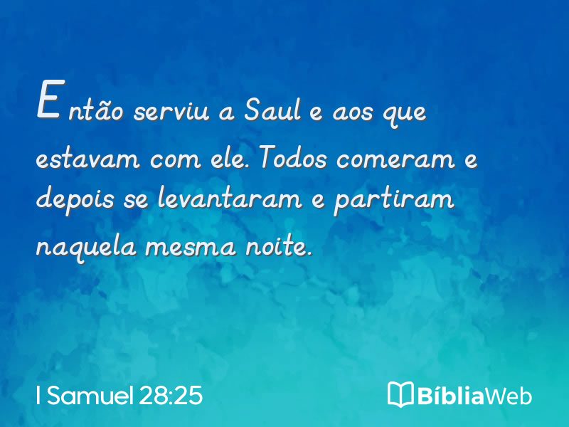 I Samuel 28:25 em imagem para compartilhar