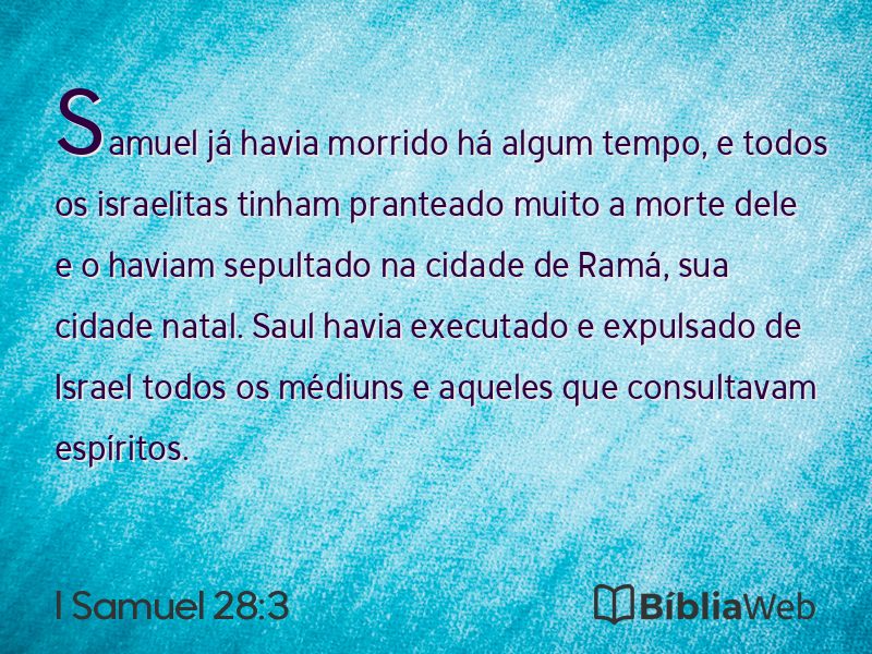 I Samuel 28:3 em imagem para compartilhar