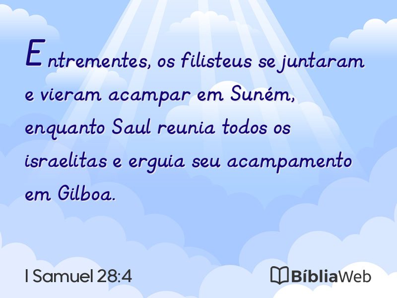 I Samuel 28:4 em imagem para compartilhar