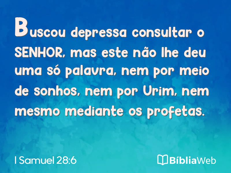 I Samuel 28:6 em imagem para compartilhar