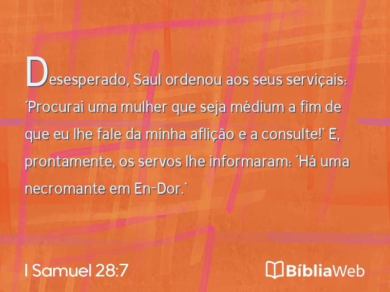 I Samuel 28:7 em imagem para compartilhar