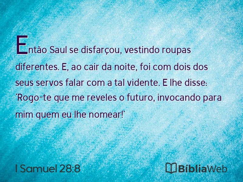 I Samuel 28:8 em imagem para compartilhar