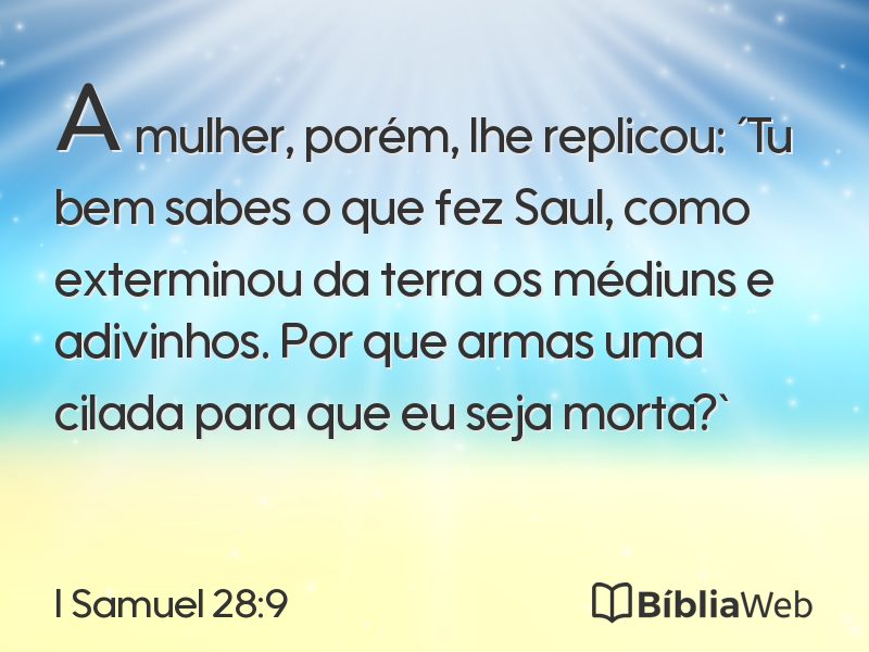 I Samuel 28:9 em imagem para compartilhar