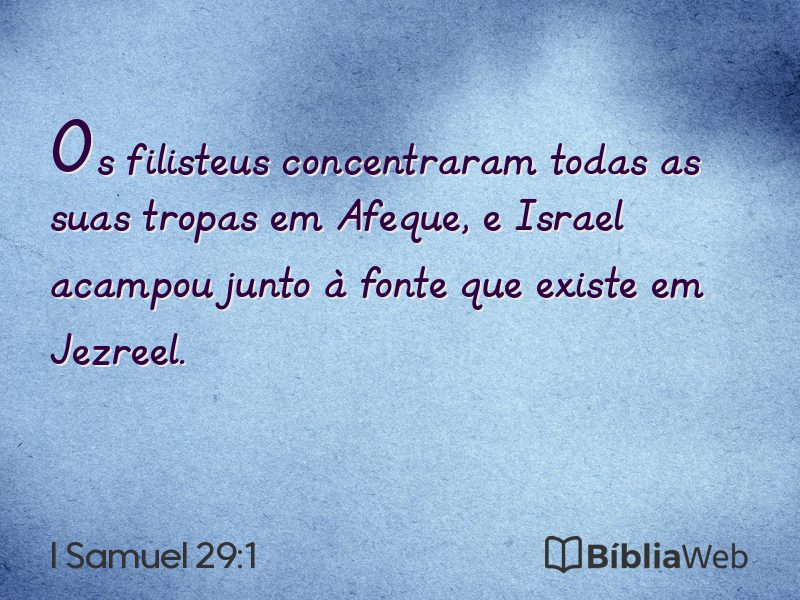 I Samuel 29:1 em imagem para compartilhar