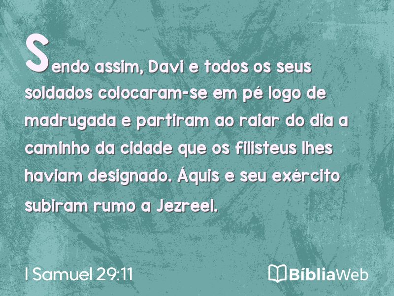 I Samuel 29:11 em imagem para compartilhar