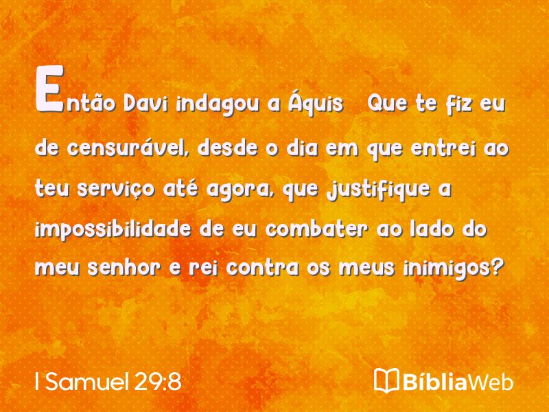 I Samuel 29:8 em imagem para compartilhar