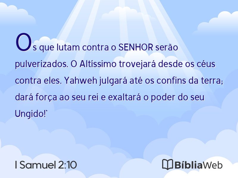 I Samuel 2:10 em imagem para compartilhar