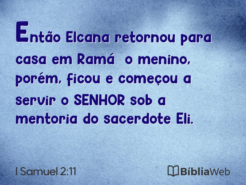 I Samuel 2:11 em imagem para compartilhar