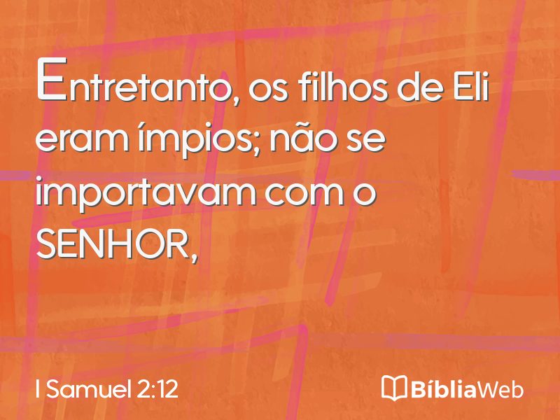 I Samuel 2:12 em imagem para compartilhar