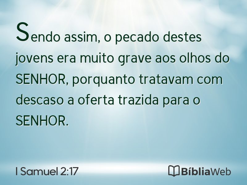 I Samuel 2:17 em imagem para compartilhar