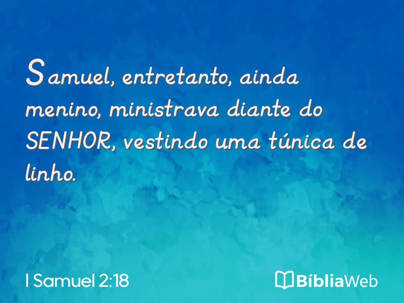 I Samuel 2:18 em imagem para compartilhar