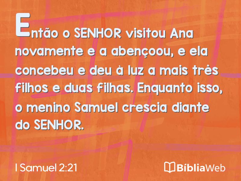 I Samuel 2:21 em imagem para compartilhar