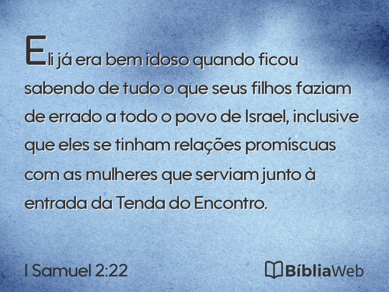I Samuel 2:22 em imagem para compartilhar