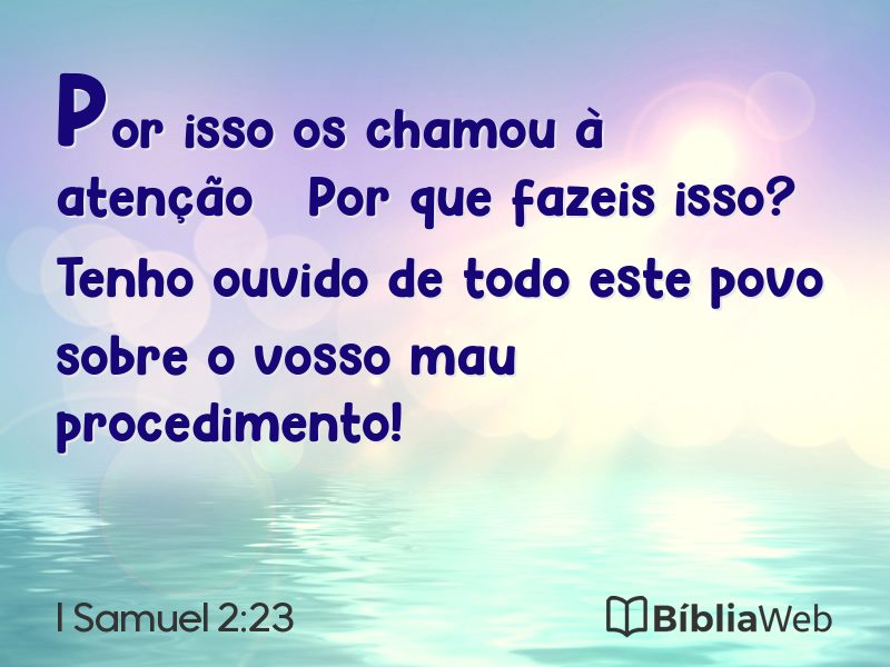 I Samuel 2:23 em imagem para compartilhar