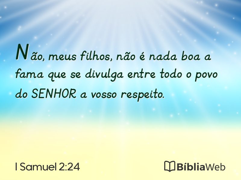 I Samuel 2:24 em imagem para compartilhar