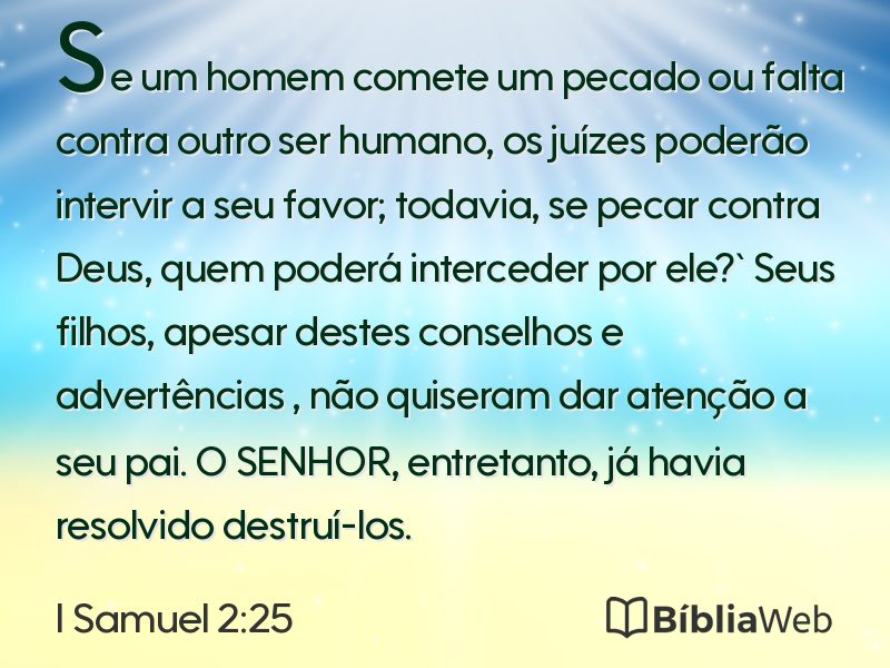 I Samuel 2:25 em imagem para compartilhar