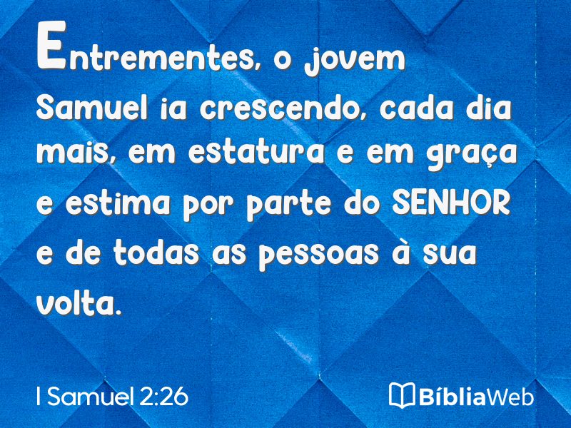 I Samuel 2:26 em imagem para compartilhar