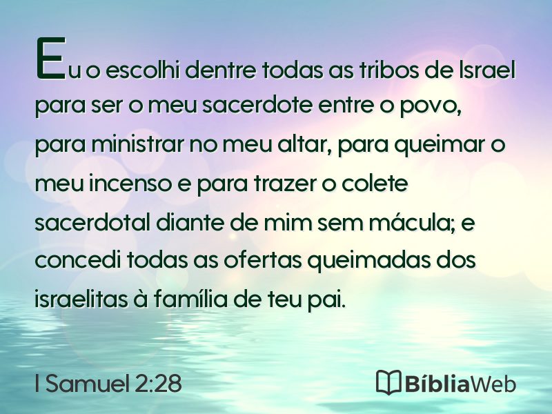 I Samuel 2:28 em imagem para compartilhar