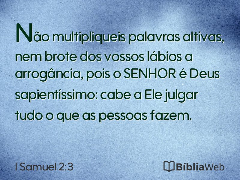 I Samuel 2:3 em imagem para compartilhar