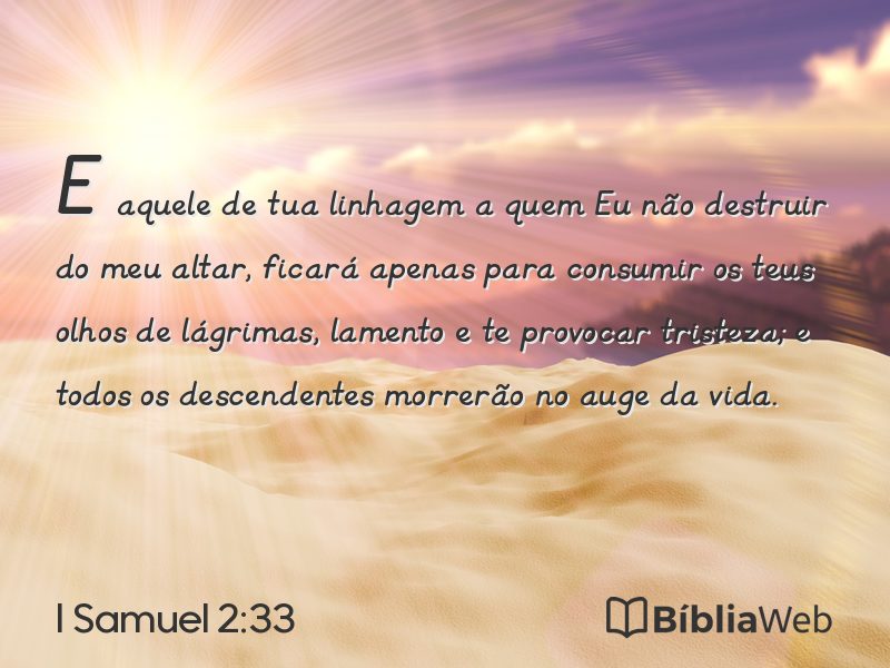 I Samuel 2:33 em imagem para compartilhar