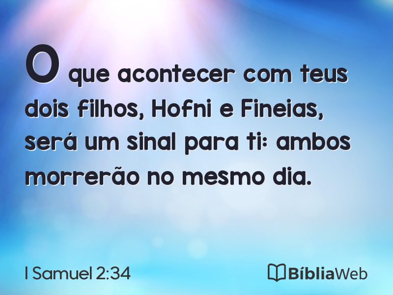 I Samuel 2:34 em imagem para compartilhar