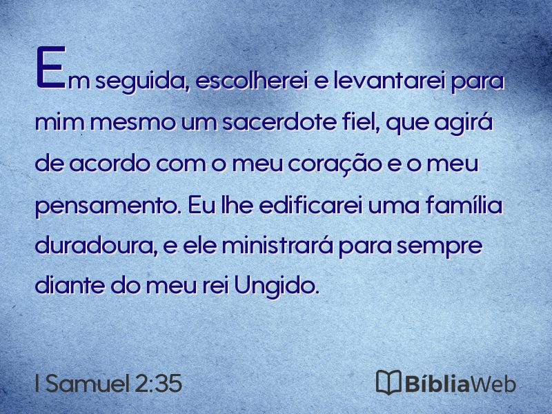 I Samuel 2:35 em imagem para compartilhar