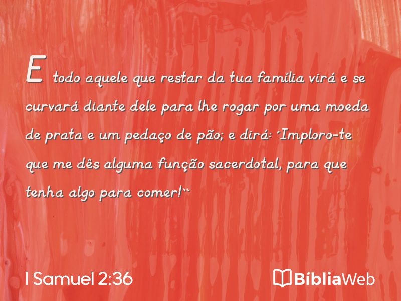 I Samuel 2:36 em imagem para compartilhar