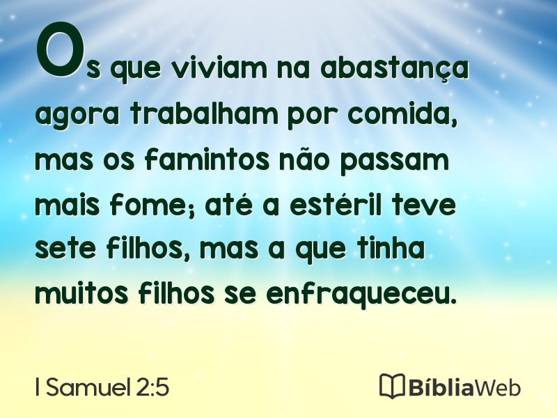 I Samuel 2:5 em imagem para compartilhar