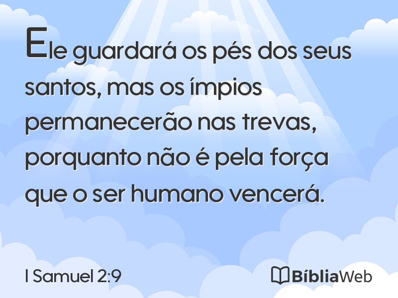 I Samuel 2:9 em imagem para compartilhar