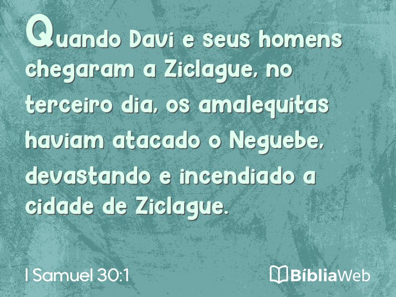 I Samuel 30:1 em imagem para compartilhar